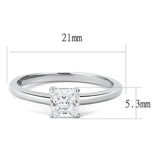 Mens Rings TK3250 Stainless Steel Ring with AAA Grade CZ