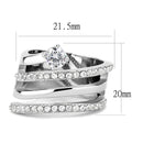 Mens Rings TK3254 Stainless Steel Ring with AAA Grade CZ