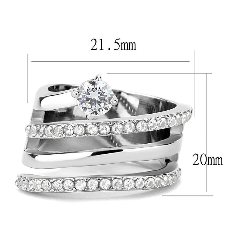 Mens Rings TK3254 Stainless Steel Ring with AAA Grade CZ