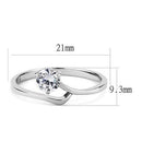 Mens Rings TK3257 Stainless Steel Ring with AAA Grade CZ