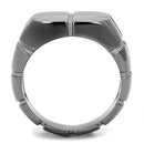 Mens Rings TK3273 Light Black  (Gun) Stainless Steel Ring