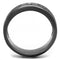 Mens Rings TK3275 Light Black  (Gun) Stainless Steel Ring with CZ