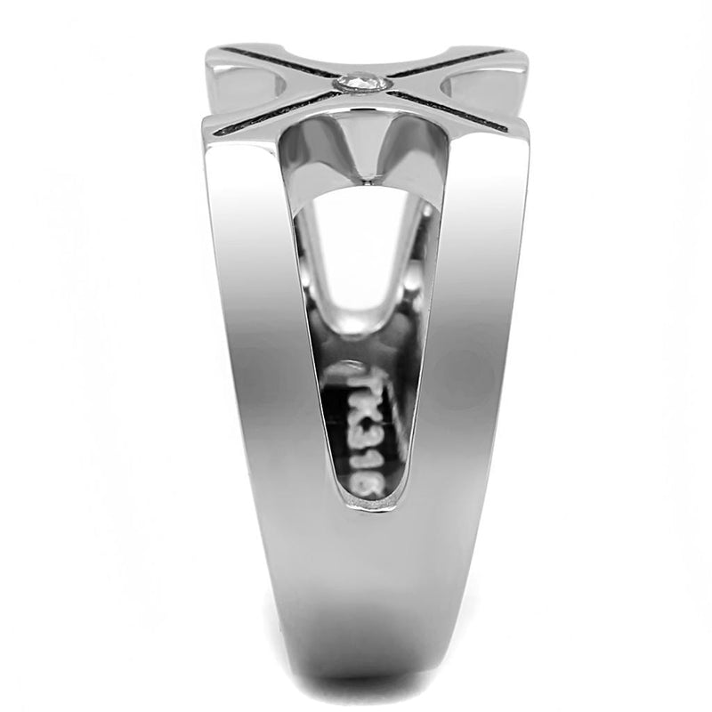 Mens Rings TK3278 Stainless Steel Ring with AAA Grade CZ