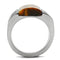 Silver Jewelry Rings Mens Rings TK328 Stainless Steel Ring with Semi-Precious in Smoked Quartz Alamode Fashion Jewelry Outlet