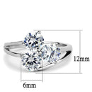 Mens Rings TK3430 Stainless Steel Ring with AAA Grade CZ