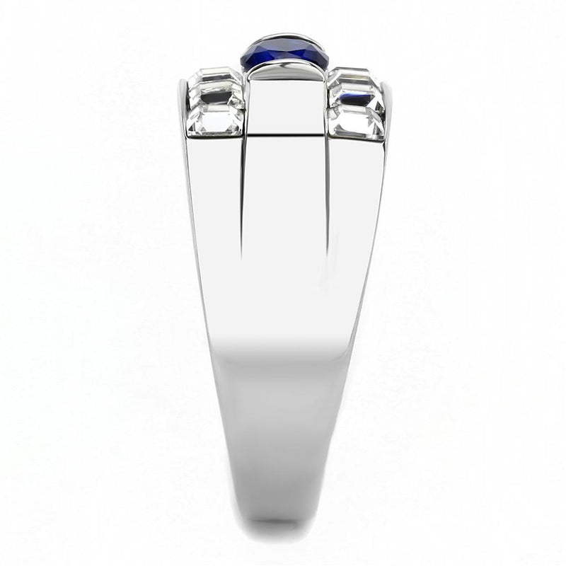 Mens Rings TK3463 Stainless Steel Ring with Synthetic in Montana