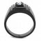 Mens Rings TK3466 Black - Stainless Steel Ring with AAA Grade CZ