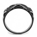 Silver Jewelry Rings Mens Rings TK3468 Black - Stainless Steel Ring Alamode Fashion Jewelry Outlet