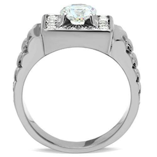 Mens Rings TK347 Stainless Steel Ring with AAA Grade CZ