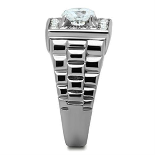 Silver Jewelry Rings Mens Rings TK347 Stainless Steel Ring with AAA Grade CZ Alamode Fashion Jewelry Outlet