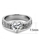 Mens Rings TK3505 Stainless Steel Ring with AAA Grade CZ