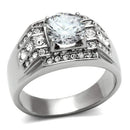 Mens Rings TK352 Stainless Steel Ring with AAA Grade CZ