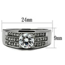 Mens Rings TK354 Stainless Steel Ring with AAA Grade CZ