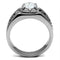 Mens Rings TK356 Stainless Steel Ring with AAA Grade CZ