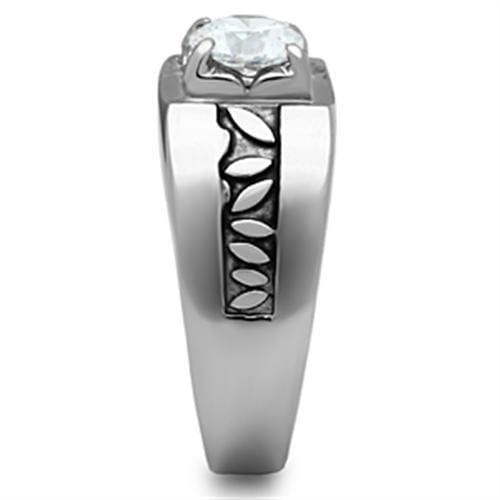 Mens Rings TK356 Stainless Steel Ring with AAA Grade CZ