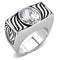 Mens Rings TK3620 Stainless Steel Ring with AAA Grade CZ