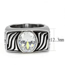 Mens Rings TK3620 Stainless Steel Ring with AAA Grade CZ