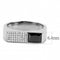 Silver Jewelry Rings Mens Stainless Steel Rings DA252 Stainless Steel Ring with CZ Alamode Fashion Jewelry Outlet