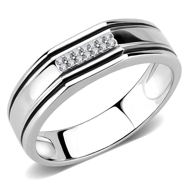 Silver Jewelry Rings Mens Stainless Steel Rings DA254 Stainless Steel Ring with AAA Grade CZ Alamode Fashion Jewelry Outlet