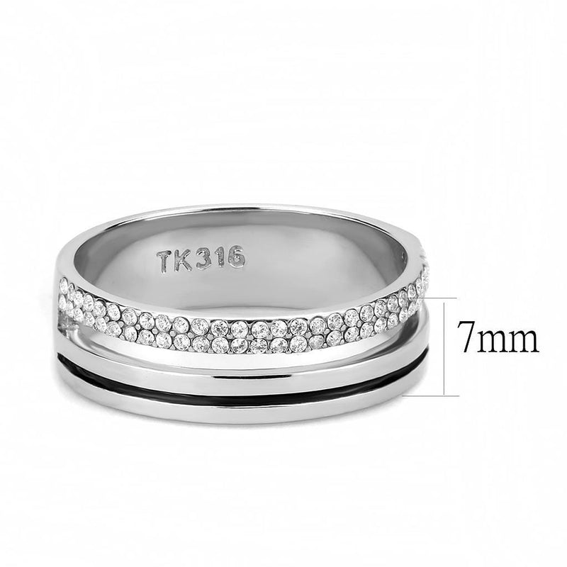 Silver Jewelry Rings Mens Stainless Steel Rings DA275 Stainless Steel Ring with AAA Grade CZ Alamode Fashion Jewelry Outlet