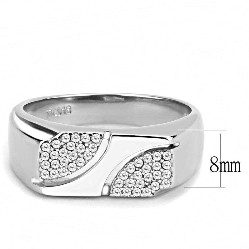 Silver Jewelry Rings Mens Stainless Steel Rings DA280 Stainless Steel Ring with AAA Grade CZ Alamode Fashion Jewelry Outlet