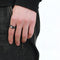 Silver Jewelry Rings Mens Stainless Steel Rings DA282 Black - Stainless Steel Ring with CZ Alamode Fashion Jewelry Outlet