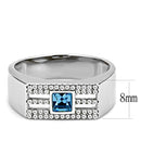 Silver Jewelry Rings Mens Stainless Steel Rings DA283 Stainless Steel Ring with Crystal Alamode Fashion Jewelry Outlet