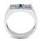 Silver Jewelry Rings Mens Stainless Steel Rings DA283 Stainless Steel Ring with Crystal Alamode Fashion Jewelry Outlet