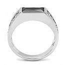 Silver Jewelry Rings Mens Stainless Steel Rings DA284 Stainless Steel Ring with CZ Alamode Fashion Jewelry Outlet