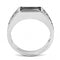 Silver Jewelry Rings Mens Stainless Steel Rings DA284 Stainless Steel Ring with CZ Alamode Fashion Jewelry Outlet