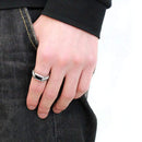 Silver Jewelry Rings Mens Stainless Steel Rings DA284 Stainless Steel Ring with CZ Alamode Fashion Jewelry Outlet