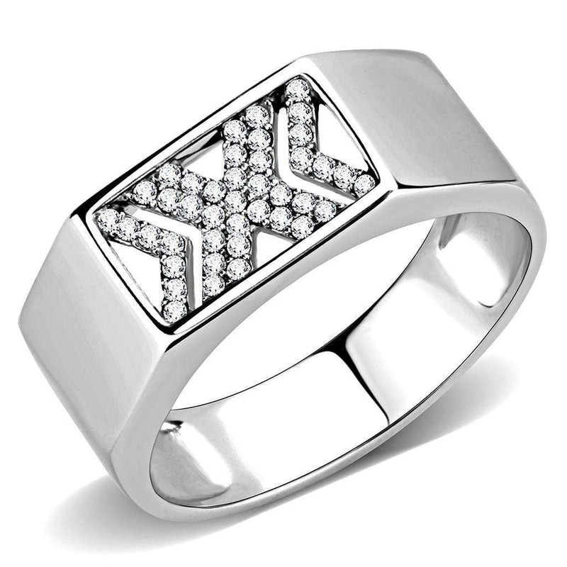 Silver Jewelry Rings Mens Stainless Steel Rings DA285 Stainless Steel Ring with AAA Grade CZ Alamode Fashion Jewelry Outlet