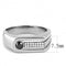 Silver Jewelry Rings Mens Stainless Steel Rings DA286 Stainless Steel Ring with CZ Alamode Fashion Jewelry Outlet