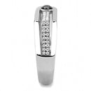 Silver Jewelry Rings Mens Stainless Steel Rings DA286 Stainless Steel Ring with CZ Alamode Fashion Jewelry Outlet