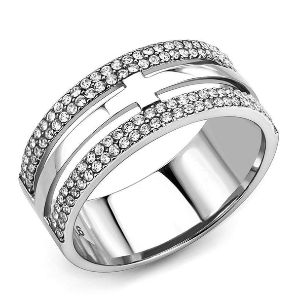 Silver Jewelry Rings Mens Stainless Steel Rings DA366 Stainless Steel Ring with AAA Grade CZ Alamode Fashion Jewelry Outlet