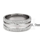 Silver Jewelry Rings Mens Stainless Steel Rings DA366 Stainless Steel Ring with AAA Grade CZ Alamode Fashion Jewelry Outlet