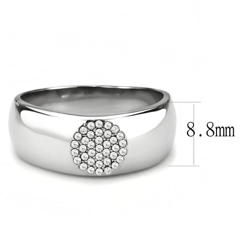 Silver Jewelry Rings Mens Stainless Steel Rings DA367 Stainless Steel Ring with AAA Grade CZ Alamode Fashion Jewelry Outlet