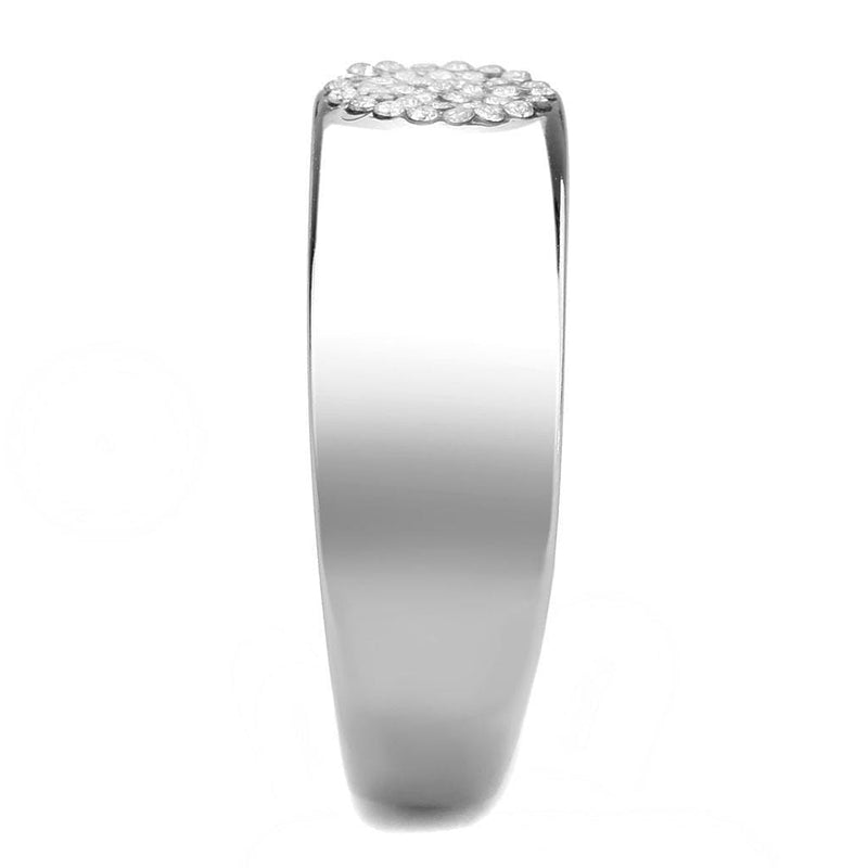 Mens Stainless Steel Rings DA367 Stainless Steel Ring with AAA Grade CZ