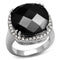 Mens Stainless Steel Rings LO4085 Rhodium Brass Ring with CZ