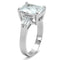 Mens Stainless Steel Rings LO4091 Rhodium Brass Ring with AAA Grade CZ