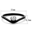 Mens Stainless Steel Rings TK1645 Two-Tone Black Stainless Steel Ring