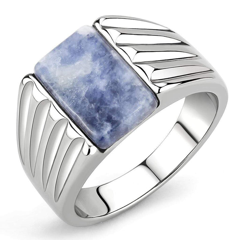 Mens Stainless Steel Rings TK1799 Stainless Steel Ring with Semi-Precious