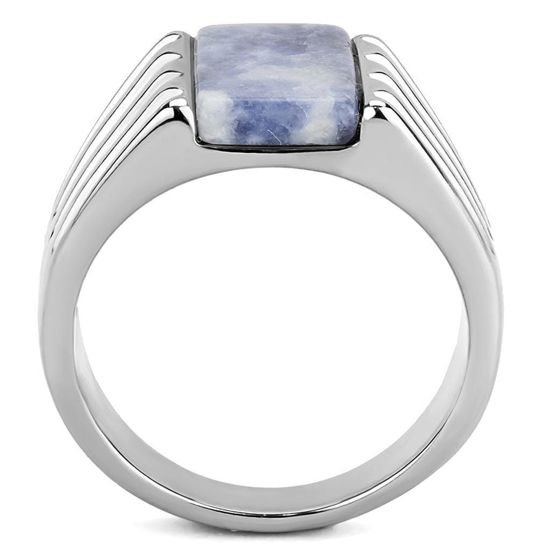 Mens Stainless Steel Rings TK1799 Stainless Steel Ring with Semi-Precious