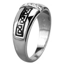 Mens Stainless Steel Rings TK1801 Stainless Steel Ring with Crystal