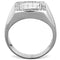 Mens Stainless Steel Rings TK1802 Stainless Steel Ring with AAA Grade CZ