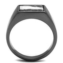 Mens Wedding Rings TK3005 Stainless Steel Ring with Semi-Precious