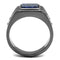 Mens Wedding Rings TK3006 Stainless Steel Ring with Blue Sand