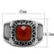 Mens Wedding Rings TK3007 Stainless Steel Ring with Semi-Precious in Siam