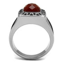 Mens Wedding Rings TK3007 Stainless Steel Ring with Semi-Precious in Siam