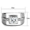 Mens Wedding Rings TK3011 Stainless Steel Ring with AAA Grade CZ